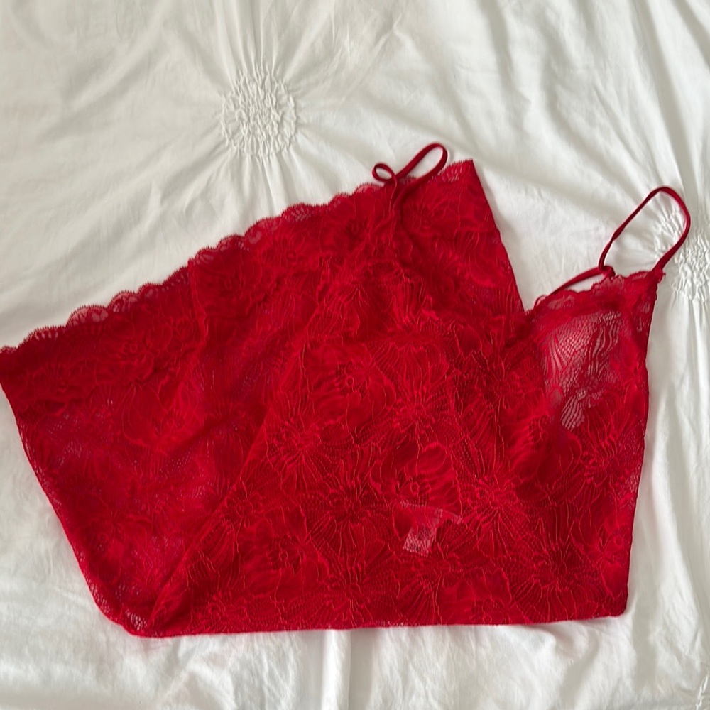 Victoria’s Secret Red Lace Babydoll Dress